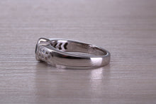 Load image into Gallery viewer, Chunky Blue Sapphire and Diamond set 18ct White Gold Ring
