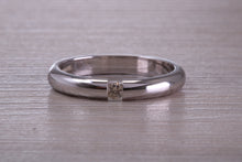 Load image into Gallery viewer, Chunky White Gold Tension set Diamond Band