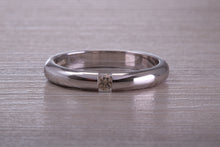 Load image into Gallery viewer, Chunky White Gold Tension set Diamond Band
