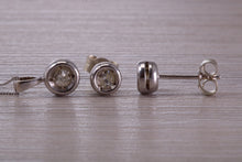 Load image into Gallery viewer, Diamond set Solitaire Stud Earrings and Matching Necklace