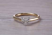 Load image into Gallery viewer, Half carat VVS 1 Grade Heart Shape Diamond Solitaire set in 18ct Gold, GIA Certified Natural Diamond, British Hallmarked