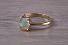 Load image into Gallery viewer, Oval cut Natural Opal set Yellow Gold Ring
