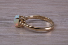 Load image into Gallery viewer, Oval cut Natural Opal set Yellow Gold Ring