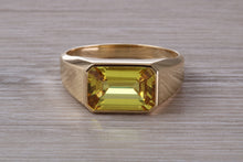 Load image into Gallery viewer, 4 carat Certified Natural Yellow Sapphire set Gents 18ct Yellow Gold Ring