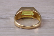 Load image into Gallery viewer, 4 carat Certified Natural Yellow Sapphire set Gents 18ct Yellow Gold Ring