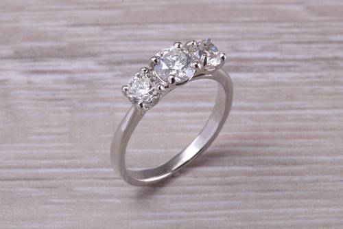 1.50 carat Diamond set Platinum Trilogy Ring