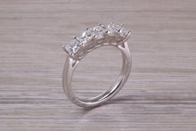 Load image into Gallery viewer, Stunning One and Quarter carat 5 Princess cut Diamonds set Platinum Ring