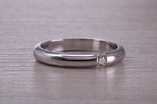 Load image into Gallery viewer, Chunky White Gold Tension set Diamond Band