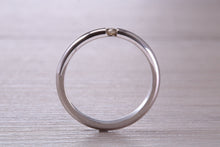 Load image into Gallery viewer, Chunky White Gold Tension set Diamond Band
