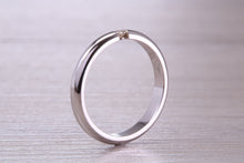 Load image into Gallery viewer, Chunky White Gold Tension set Diamond Band