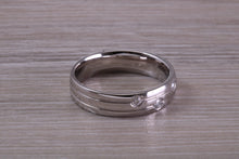 Load image into Gallery viewer, 5 mm Wide Diamond set 18ct White Gold Band