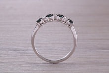 Load image into Gallery viewer, Beautiful Sapphire and Diamond set Dainty Eternity Ring