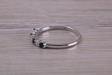 Load image into Gallery viewer, Beautiful Sapphire and Diamond set Dainty Eternity Ring
