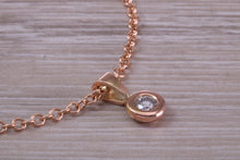 Load image into Gallery viewer, Beautiful Quarter carat Diamond set Rose Gold Necklace, also Available in your choice of Metals