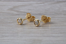 Load image into Gallery viewer, Simple everyday Diamond Solitaire Stud Earrings