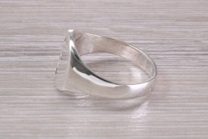 Four Natural Black Diamonds set Signet Ring