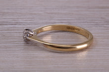 Load image into Gallery viewer, Dainty Quarter carat Diamond set 18ct Yellow Gold Solitaire