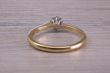 Load image into Gallery viewer, Dainty Quarter carat Diamond set 18ct Yellow Gold Solitaire