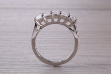 Load image into Gallery viewer, Stunning One and Quarter carat 5 Princess cut Diamonds set Platinum Ring