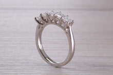 Load image into Gallery viewer, Stunning One and Quarter carat 5 Princess cut Diamonds set Platinum Ring