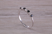 Load image into Gallery viewer, Beautiful Sapphire and Diamond set Dainty Eternity Ring