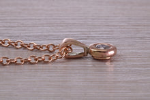 Load image into Gallery viewer, Beautiful Quarter carat Diamond set Rose Gold Necklace, also Available in your choice of Metals