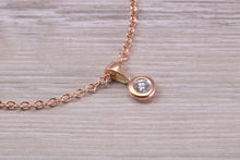 Load image into Gallery viewer, Beautiful Quarter carat Diamond set Rose Gold Necklace, also Available in your choice of Metals