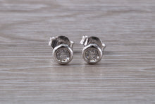 Load image into Gallery viewer, Dainty and Simple everyday Diamond Solitaire Stud Earrings