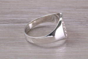 Four Natural Diamonds set Signet Ring