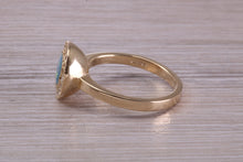 Load image into Gallery viewer, Beautiful Fiery Natural Opal and Diamonds set Gold Ring