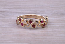 Load image into Gallery viewer, Beautiful Ruby and Diamond Eternity Ring
