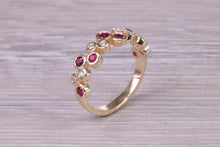 Load image into Gallery viewer, Beautiful Ruby and Diamond Eternity Ring
