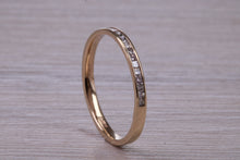 Load image into Gallery viewer, Dainty Square Princess cut Diamond set Rose Gold Band