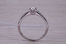 Load image into Gallery viewer, Dainty Third of a carat Diamond set 18ct White Gold Engagement Ring