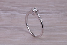 Load image into Gallery viewer, Dainty Third of a carat Diamond set 18ct White Gold Engagement Ring