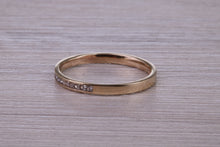 Load image into Gallery viewer, Dainty Square Princess cut Diamond set Rose Gold Band