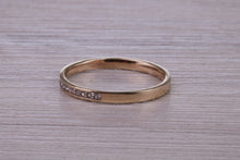Load image into Gallery viewer, Dainty Square Princess cut Diamond set Rose Gold Band