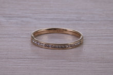 Load image into Gallery viewer, Dainty Square Princess cut Diamond set Rose Gold Band