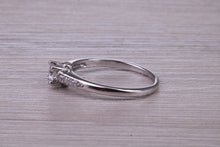 Load image into Gallery viewer, Dainty Third of a carat Diamond set 18ct White Gold Engagement Ring