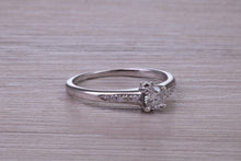 Load image into Gallery viewer, Dainty Third of a carat Diamond set 18ct White Gold Engagement Ring