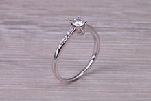 Load image into Gallery viewer, Dainty Third of a carat Diamond set 18ct White Gold Engagement Ring