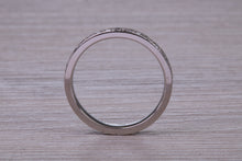 Load image into Gallery viewer, Half Circle Diamond set Platinum Band