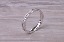 Load image into Gallery viewer, Half Circle Diamond set Platinum Band