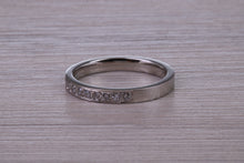 Load image into Gallery viewer, Half Circle Diamond set Platinum Band