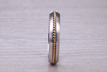 Load image into Gallery viewer, Matching Bridal His and Hers 18ct White and Yellow Gold Wedding Band
