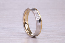 Load image into Gallery viewer, Diamond set Matching Bridal His and Hers 18ct White and Yellow Gold Wedding Bands