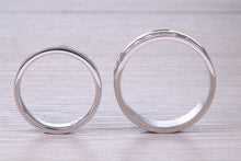 Load image into Gallery viewer, Bridal Set His and Hers White Gold Patterned Wedding Bands
