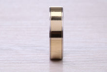 Load image into Gallery viewer, Gents Solid Two Tone Gold 6 mm wide Band