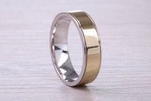 Load image into Gallery viewer, Gents Solid Two Tone Gold 6 mm wide Band