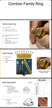 Load image into Gallery viewer, Ladies and Gents Family Coat Of Arms Rings in 950 Grade Platinum
